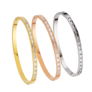 RENSINO Classic Style Stainless Steel Bracelet Wedding Party Gift for Adults Fashion Charm Jewelry