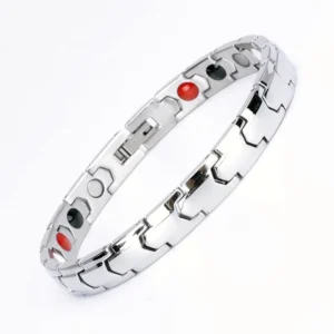 RENSINO Classic Titanium Steel Magnetic Bracelet Religious Style Stainless Steel for Engagement and Anniversary