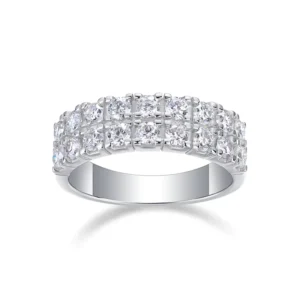 RENSINO Classics Moissanite Silver Jewelry Women Engagement Party Sterling Stone Luxury Party 925 Diamond Wedding Rings