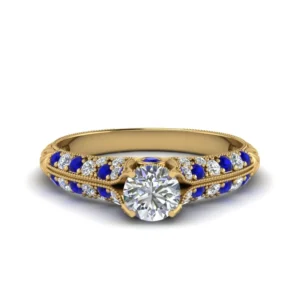 RENSINO Colorful Stone Gold Plated Design Silver Metal Big Stone Ring Designs For Women