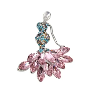 RENSINO Creative Metal Rhinestone Animal Colorful Crystal Mermaid Channel Brooch Pins Brooches Luxury Women