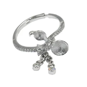 RENSINO Creativity Rings Empty Rings Silver Ring Got Engaged