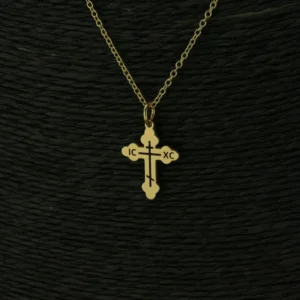 RENSINO Cross Pendant Necklace Stainless Steel Cross Necklace Dainty Cross Necklace Religious Stainless Steel Jewelry