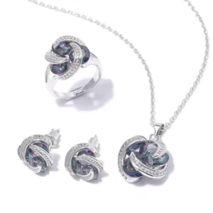RENSINO Crystal Cubic Zirconia Necklace Silver Women’s Sparkle With Elegance Crystal Cubic Zirconia Necklace