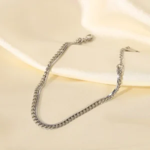 RENSINO Cuban Link Chain Stainless Steel Bracelet Women Accessories Hip Hop Jewelry
