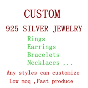RENSINO Custom 925 Silver Jewelry Factory High Quality Moissanite Silver Necklace Earrings Rings Pendant Fine Jewelry for Women