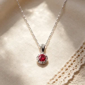 RENSINO Custom 925 Sterling Silver Necklace For Women Luxury Cubic Zirconia Pendant Platinum Plated Wedding Engagement