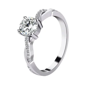 RENSINO Wedding Women Jewelry Female Teardrop 925 Silver Rings With Cubic Zirconia Rings