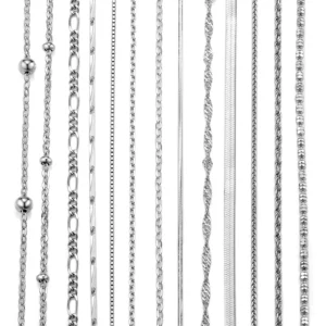 RENSINO Custom 925 Sterling Silver Thin Chain Italy Link Adjustable Box Cross Singapore Gold Plated Necklace Fine Jewelry