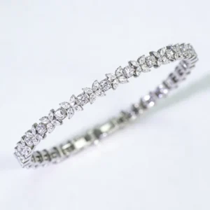 RENSINO Custom Bracelet 5.6ct 18K 14k silver Lab Diamond Tennis Bracelet Trendy Jewelry for Gift Parties or Weddings