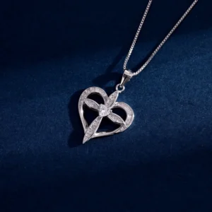 RENSINO Custom Christian Love Cross God Pendant Charm Rhodium Plated Cubic Zirconia Sterling Silver Unisex Fine Jewelry