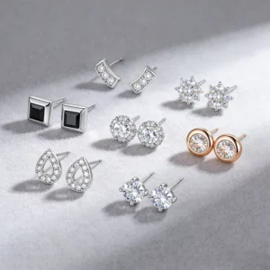 RENSINO Custom Design 925 Sterling Silver Lab Grown Diamond GRA Certified Luxury Women’s Earrings Factory Direct