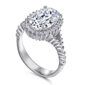 RENSINO Custom Fashion Silver 925 Sterling Rings Woman’s Gemstone Jewellery for Engagement Zircon Design Jewelry 925 Sterling Silver