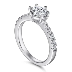 RENSINO Custom Fashion Silver 925 Sterling Rings for Women Gemstone 5A+ Zircon 18K Plating Jewelry 925 Sterling Silver Woman Ring