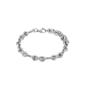 RENSINO Custom Fashion Stainless Steel Bracelet Chic Retro Silver Chains Bracelet Hip Hop Charm Bracelets