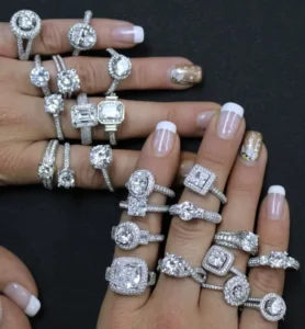 RENSINO Custom Fine Jewelry Ring Luxurious Exquisite CZ 925 Sterling Silver Women’s Engagement Moissanite Rings