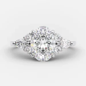 RENSINO Custom Fine Luxury Stylish Oval Cut Cubic Zircon Diamond Women Ladies Engagement Wedding 925 Sterling Silver Accessories Rings