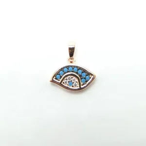 RENSINO Custom Fine Silver 925 Sterling Trendy Evil of Eye Charms Pendant for Jewelry Making