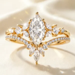 RENSINO Custom GRA VVS 1 Carat 925 Silver Eternity Engagement Ring Wedding Crown Jewelry with Moissanite Diamond Wedding Ring