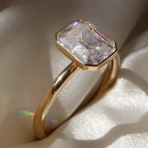 RENSINO Custom GRA Vvs Moissanite 10K 14K 18K Solid Gold Emerald Radiant Oval Pear Cut Engagement 925 Silver Diamond Ring Women Men