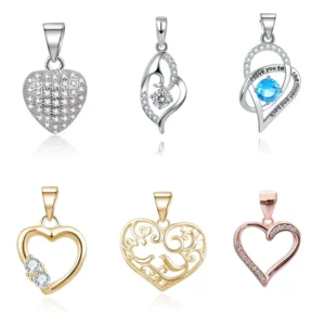 RENSINO Custom Gold Plated Heart Cross Angel Butterfly Jewelry Pendants Woman 925 Sterling Silver Pendant