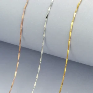 RENSINO Custom High Quality 925 Sterling Silver SY1 Melon Chain Italian Gold-Plated Rose Gold Necklace with Pearl for Gift