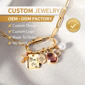 RENSINO Custom High Quality Fashion Jewelry Gold Plated Jewellery Custom 925 Sterling Silver Pendant Charms OEM Jewelry Factory China