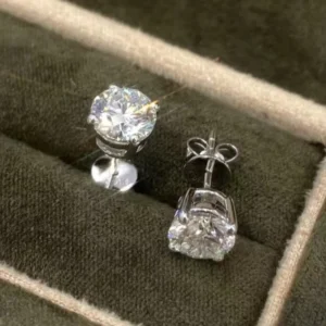 RENSINO Custom IGI Vvs Lab Grown Created Diamond Studs Earrings 10K 14K 18K Solid Gold 925 Silver CVD Diamond Stud Earring Men Women