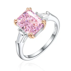 RENSINO Custom Jewelry 925 Sterling Silver Rings Fashion Woman Jewellery 925 Silver Ring 18K Gold Plated for Woman