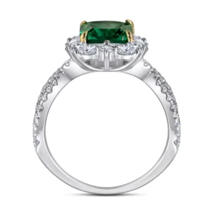 RENSINO Custom Jewelry Environment Protection Nickle Free Plating 925 Sterling Silver Rings Zirconia Woman’s Fine Jewelry Ring