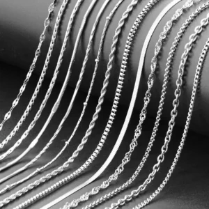 RENSINO Custom Men Women Jewelry Waterproof Snake Box Twist Rope Chain Stainless Steel Chain Necklace