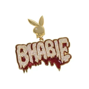 RENSINO Custom Moissanite Pendant VVS Hiphop Name Letter Pendant 925 Silver Bling Moissanite Pendant