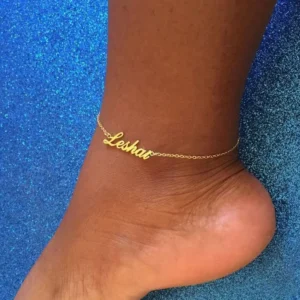 RENSINO Custom Name Butterfly Anklets for Women Personalized Stainless Steel Gold Silver Anklet Leg Foot Chain Jewelry Gift