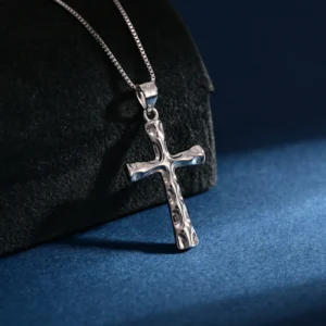 RENSINO Pendant Jewelry Rhodium Plated Plain Silver Cross God Retro Pendant 925 Sterling Silver Fine Jewelry Pendant