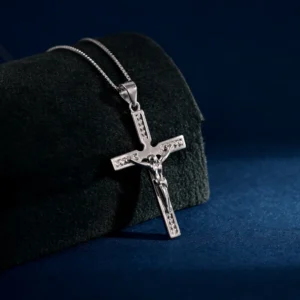 RENSINO Custom Pendant Jewelry Rhodium Plated Plain Silver Cross God Pendant Charm Sterling Silver Fine Jewelry Pendant