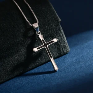 RENSINO Custom Pendant Jewelry Rhodium Plated Plain Silver Cross God Pendant Charm Sterling Silver Fine Jewelry Pendant