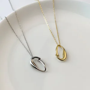 RENSINO Custom Pendants for Necklace Jewelry 18k Gold Plated Beautiful Silver 925 Necklace