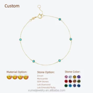 RENSINO Custom Personalized S925 Sterling Silver Fine Pendants & Charms Synthetic Turquoise for Party Bracelet