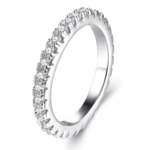 RENSINO Custom Rings White Gold Rings Diamond Sterling Silver Jewelry Ring Sterling Silver Jewelry 925 Custom Silver Jewelry