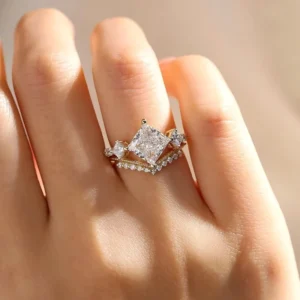 RENSINO Custom S925 IGI Lab Grown Diamond 18K Gold Plated Fine Jewellery Woman 925 Sterling Silver Rings