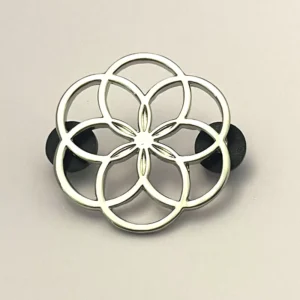 RENSINO Custom Silver Hollow Cut Out Brooch Pin Badge Personalized Metal Lapel pin For Decoration