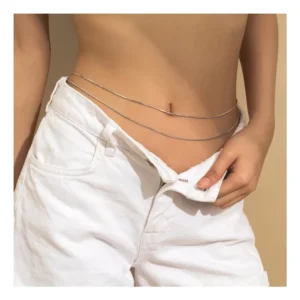 RENSINO Custom Snake Double Waist Chain Body Jewelry Sexy Shorts Belly Chain for Women