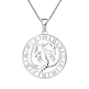 RENSINO Custom Sterling Silver Astrology Cancer Necklace S925 and Sign of Zodiac Necklace Religious Jewelry