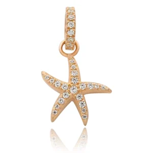 RENSINO Customizable 925 Sterling Silver Starfish Pendant Unique Fashion Woman Jewelry With Plated Stone and Zircon Charm