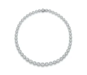 RENSINO Customizable Real 14K & 18K Solid White Gold Necklace IGI GIA Certified Round HPHT CVD Lab Grown Diamond Fine Jewelry