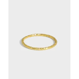 RENSINO Customizable Sterling Silver Ring for Women Gold Plated with Bezel Setting Certified for Wedding Engagement Gift Party