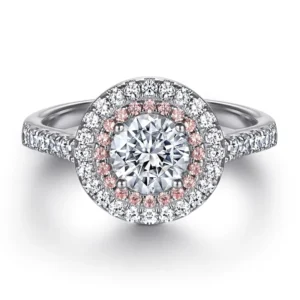 RENSINO Customizable Trendy Jewelry 925 Sterling Silver Couple Ring 5A+ Zircon or Moissanite for Weddings Parties 925 Silver Ring