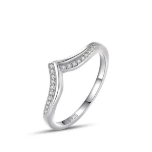RENSINO Customize Women Design Fashion Jewelry 925 Sterling Silver Ring Elegant Simple Zirconia Fine Ring