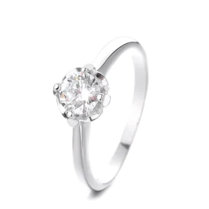 RENSINO Customized Fine Jewelry Women’s 925 Sterling Silver Rings Trendy Luxury Zircon Wedding Ring