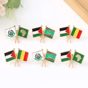 RENSINO Customized National Flag Pin Metal Logo Badges Brooch Pin Custom Hard Soft World Country Flag Enamel Lapel Pins